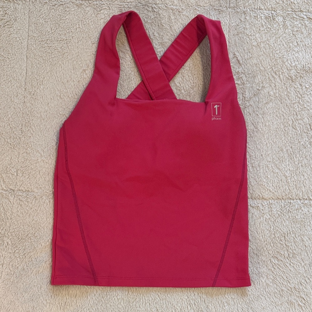 1st Phorm Women's Pink Crossback Tank Top